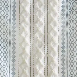 Discount Kirklands Home Imani Chenille Stripe Curtain Panel, 95 in. Blue