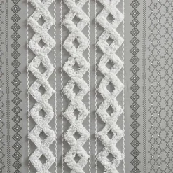Outlet Kirklands Home Imani Chenille Stripe Curtain Panel, 95 in. Gray