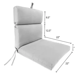 New Kirklands Home Indigo Canvas French Edge Outdoor Chair Cushion Blue