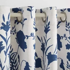 Kirklands Home Indigo Floral 2-pc. Curtain Panel Set, 96 in.