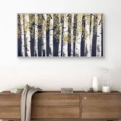 Best Kirklands Home Indigo Fresh Forest Framed Canvas Art Print Blue