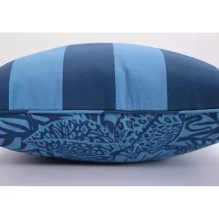 New Kirklands Home Indigo Island Reversible Outdoor Lumbar Pillow Blue