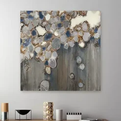 Kirklands Home Indigo Oyster Shells Abstract Canvas Art Print