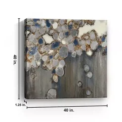 Kirklands Home Indigo Oyster Shells Abstract Canvas Art Print