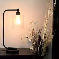 Kirklands Home Industrial Black Iron Desk Lamp Clear