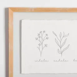 Online Kirklands Home Inhale Exhale Floral Wall Plaque White