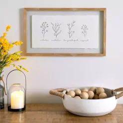 Online Kirklands Home Inhale Exhale Floral Wall Plaque White