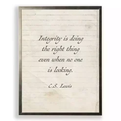 Best Kirklands Home Integrity is Doing the Right Thing Wall Plaque White
