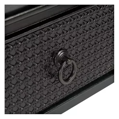 Discount Kirklands Home Irma Textured Drawers Console Table Black