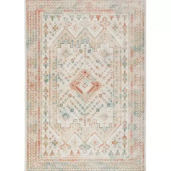 Kirklands Home Irsia White Traditional Area Rug, 5x7