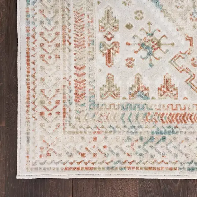 Kirklands Home Irsia White Traditional Area Rug, 5x7