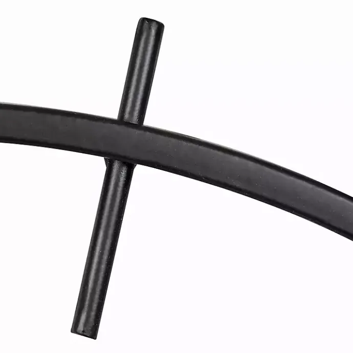 New Kirklands Home Isaac Black Modern Wall Clock