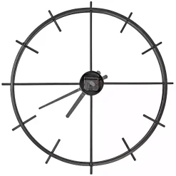 New Kirklands Home Isaac Black Modern Wall Clock