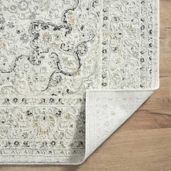 Outlet Kirklands Home Isabella Gray and Ivory Area Rug, 4x6