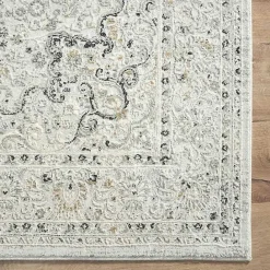Discount Kirklands Home Isabella Gray and Ivory Area Rug, 5x7