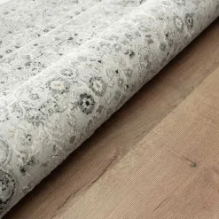 Discount Kirklands Home Isabella Gray and Ivory Area Rug, 5x7