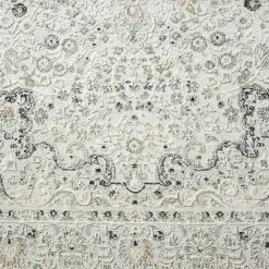 Discount Kirklands Home Isabella Gray and Ivory Area Rug, 5x7