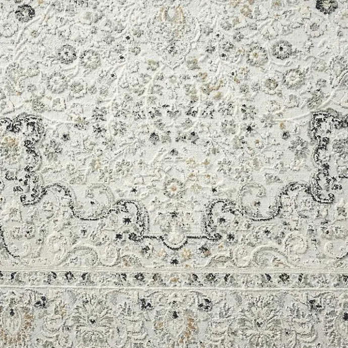 Discount Kirklands Home Isabella Gray and Ivory Area Rug, 5x7