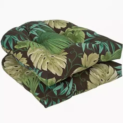 Outlet Kirklands Home Island Leaves Outdoor Seat Cushions, Set of 2