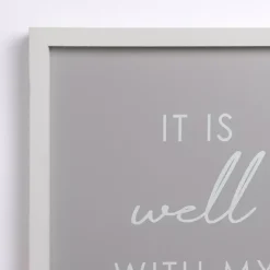Clearance Kirklands Home It Is Well With My Soul Framed Wall Plaque Gray