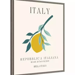 Hot Kirklands Home Italy Lemon Poster Framed Canvas Art Print