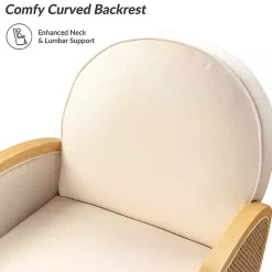 Sale Kirklands Home & Natural Rattan Swivel Accent Chair Ivory