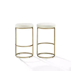 Best Kirklands Home and Gold Carson Counter Stools, Set of 2 Ivory