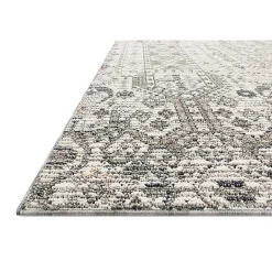 Discount Kirklands Home Ivory and Gray Column Outdoor Area Rug, 5x7