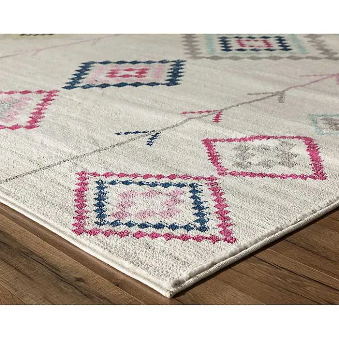 Discount Kirklands Home and Multicolor Aztec Area Rug, 8x10 Ivory