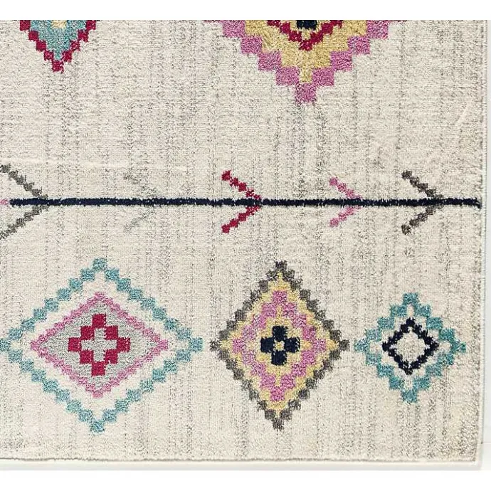 Discount Kirklands Home and Multicolor Aztec Area Rug, 8x10 Ivory
