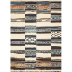 Best Kirklands Home Ivory and colored Tribal Outdoor Rug, 5x7 Multi