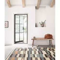 Best Kirklands Home Ivory and colored Tribal Outdoor Rug, 5x7 Multi