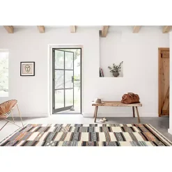 Hot Kirklands Home Ivory and Multicolored Tribal Outdoor Rug, 6x9