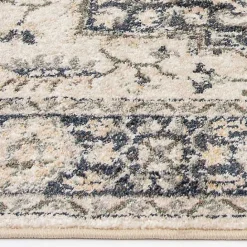 Clearance Kirklands Home Ivory and Navy Laur Vintage Area Rug, 7x9