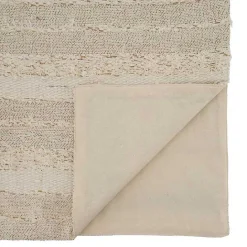 Discount Kirklands Home Ivory and Sand Textured Stripe Table Runner