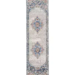Online Kirklands Home Ivory Antique Diamond Medallion Runner, 2x7