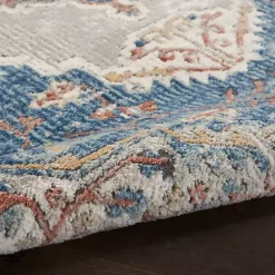 Online Kirklands Home Ivory Antique Diamond Medallion Runner, 2x7