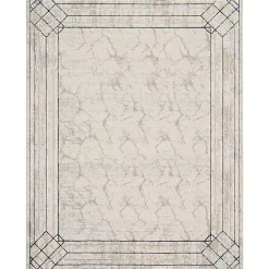Online Kirklands Home Art Deco Bordered Area Rug, 7x9 Ivory