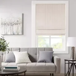 Online Kirklands Home Basketweave Cordless Roman Shade, 31 in. Ivory