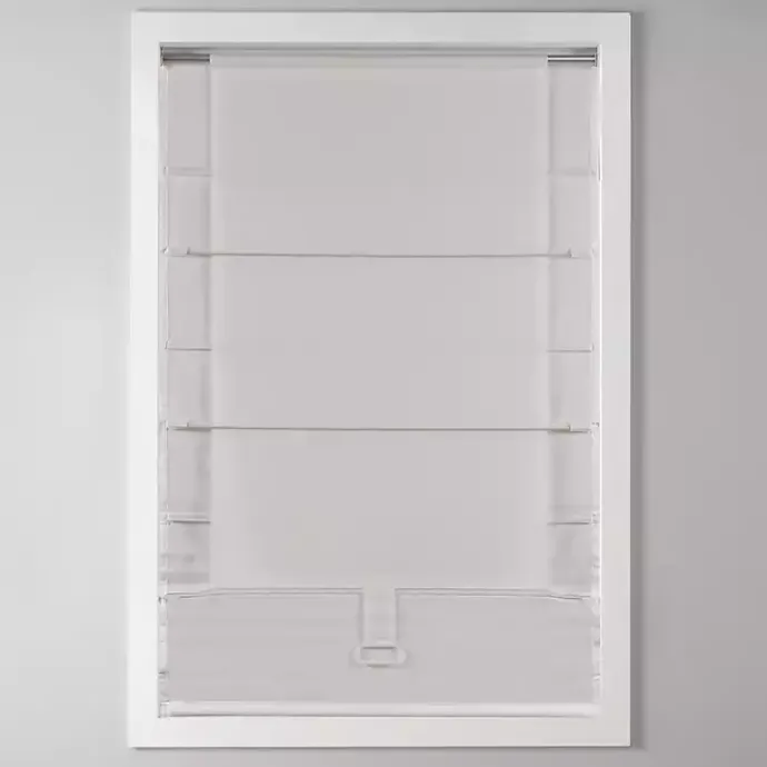 Online Kirklands Home Basketweave Cordless Roman Shade, 31 in. Ivory