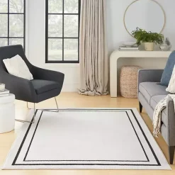 Hot Kirklands Home Bordered Indoor/Outdoor Area Rug, 6x9 Ivory