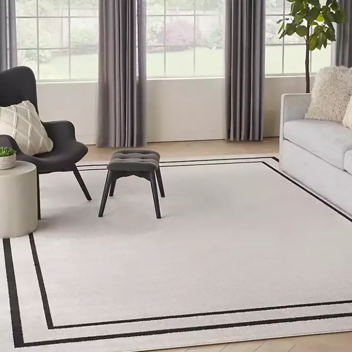 Online Kirklands Home Bordered Indoor/Outdoor Area Rug, 8x10 Ivory
