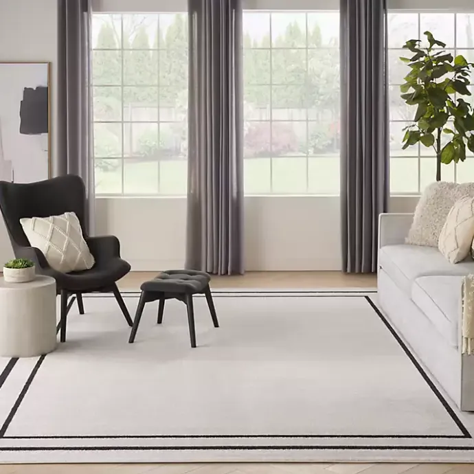 Online Kirklands Home Bordered Indoor/Outdoor Area Rug, 8x10 Ivory