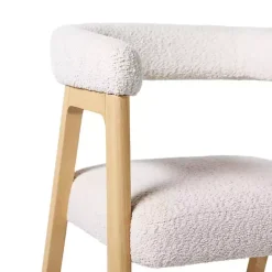 Clearance Kirklands Home Boucle Curved Back Ezra Counter Stool Ivory