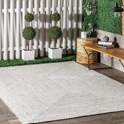 Clearance Kirklands Home Ivory Braided Lefebvre Area Rug, 12x18