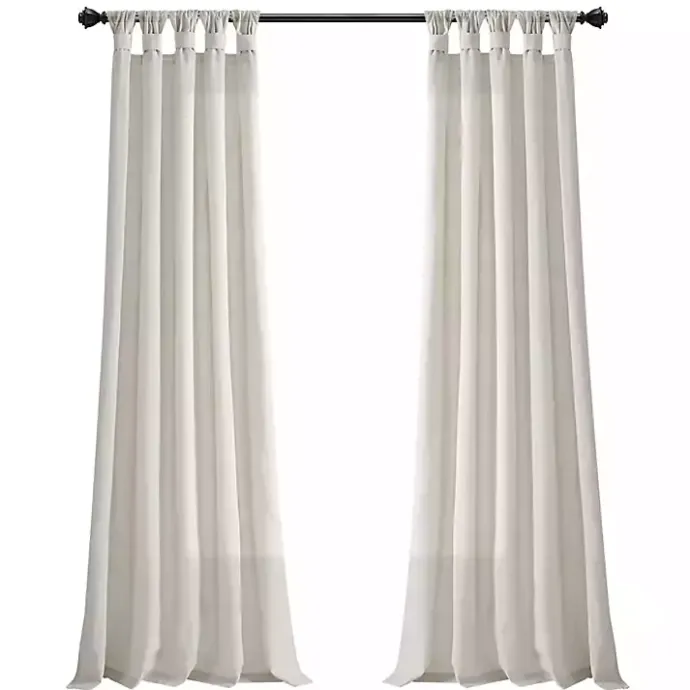 Best Kirklands Home Burlap Knotted Curtain Panel Set, 120 in. Ivory