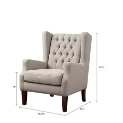 Hot Kirklands Home Button Tufted Accent Chair Ivory