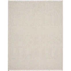 Hot Kirklands Home Chevron Diamond Tasseled Area Rug, 7x10 Ivory