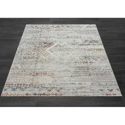 Outlet Kirklands Home Distressed Medallion Washable Area Rug, 5x7 Ivory