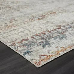 Clearance Kirklands Home Distressed Medallion Washable Area Rug, 7x9 Ivory
